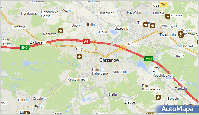 mapa Chrzanów, Chrzanów na mapie Targeo