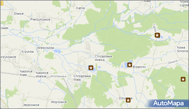 mapa Chrząstawa Wielka, Chrząstawa Wielka na mapie Targeo