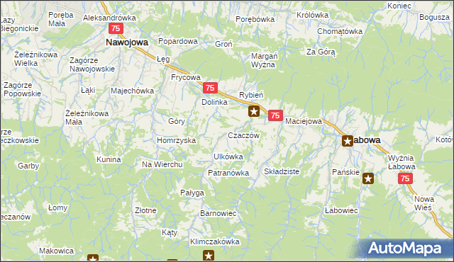 mapa Czaczów, Czaczów na mapie Targeo