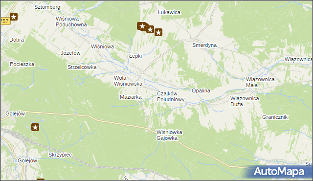 mapa Czajków Południowy, Czajków Południowy na mapie Targeo