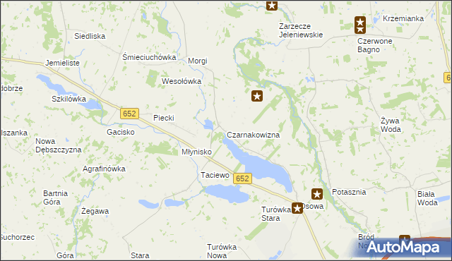 mapa Czarnakowizna, Czarnakowizna na mapie Targeo