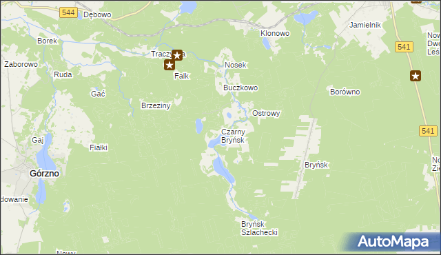 mapa Czarny Bryńsk, Czarny Bryńsk na mapie Targeo