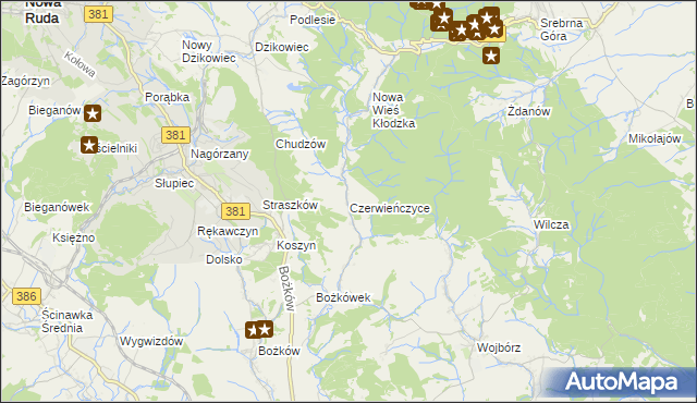 mapa Czerwieńczyce, Czerwieńczyce na mapie Targeo