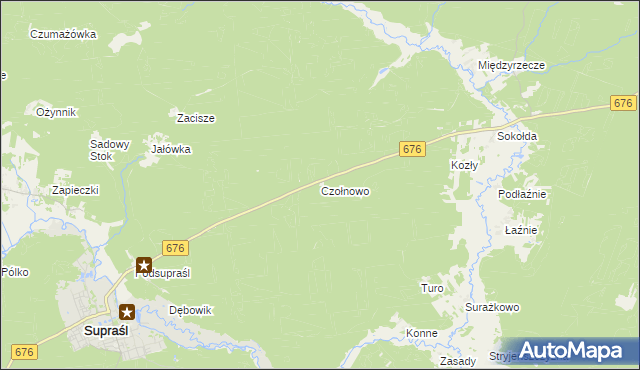 mapa Czołnowo, Czołnowo na mapie Targeo