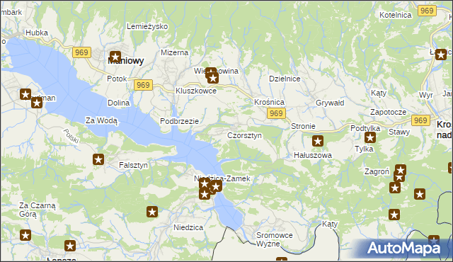 mapa Czorsztyn, Czorsztyn na mapie Targeo