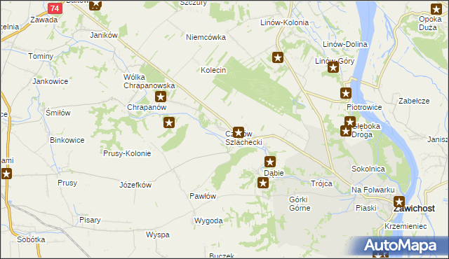 mapa Czyżów Szlachecki, Czyżów Szlachecki na mapie Targeo