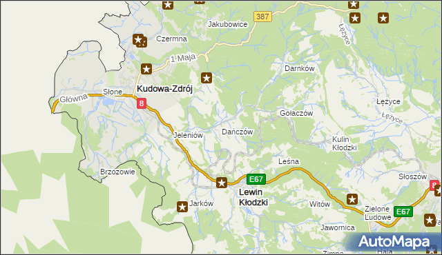 mapa Dańczów, Dańczów na mapie Targeo