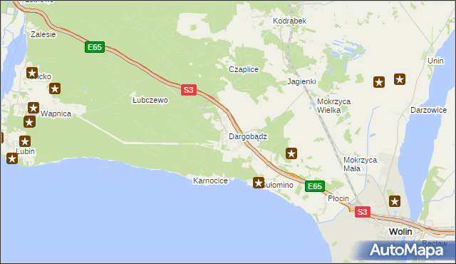 mapa Dargobądz, Dargobądz na mapie Targeo