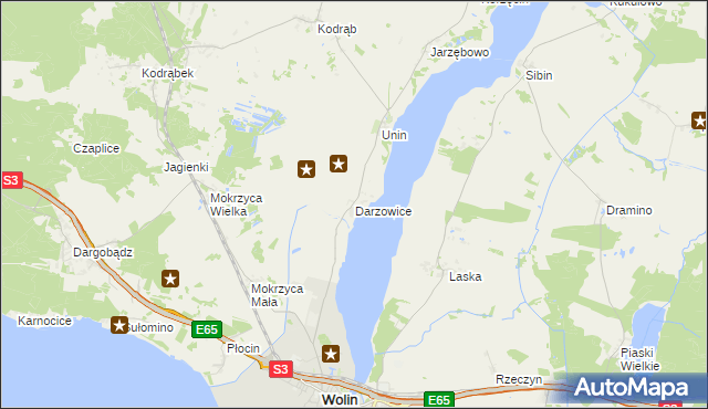 mapa Darzowice, Darzowice na mapie Targeo