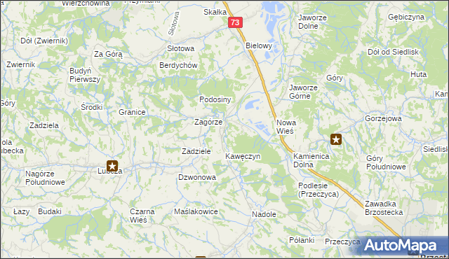 mapa Dęborzyn, Dęborzyn na mapie Targeo