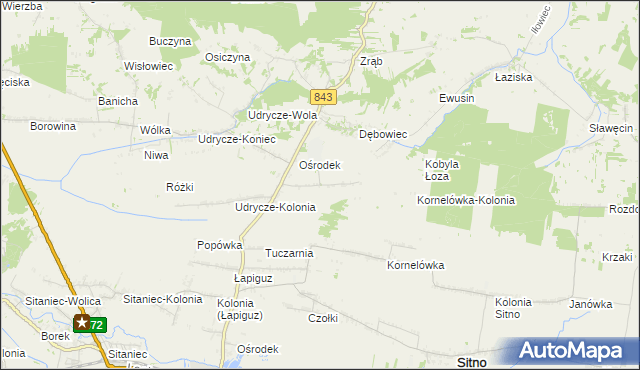 mapa Dębowiec-Kolonia, Dębowiec-Kolonia na mapie Targeo