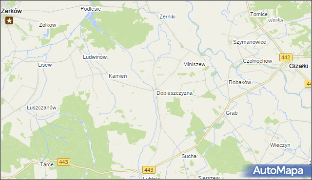 mapa Dobieszczyzna, Dobieszczyzna na mapie Targeo