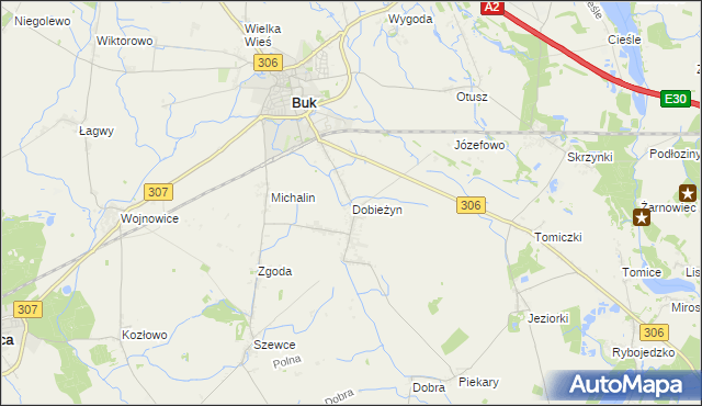 mapa Dobieżyn, Dobieżyn na mapie Targeo