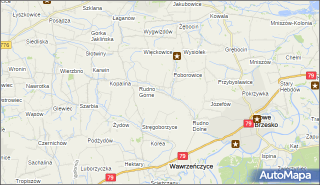 mapa Dobranowice gmina Igołomia-Wawrzeńczyce, Dobranowice gmina Igołomia-Wawrzeńczyce na mapie Targeo