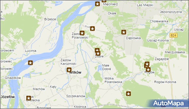 mapa Dobre gmina Wilków, Dobre gmina Wilków na mapie Targeo