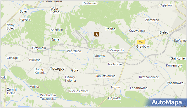 mapa Dobrów gmina Tuczępy, Dobrów gmina Tuczępy na mapie Targeo