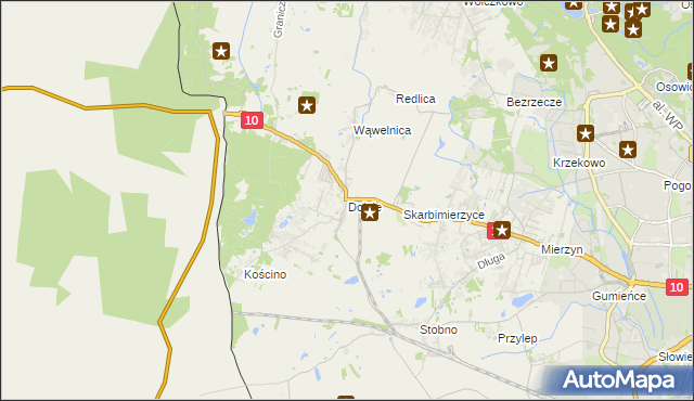 mapa Dołuje, Dołuje na mapie Targeo