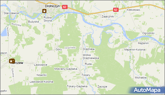 mapa Drażniew, Drażniew na mapie Targeo