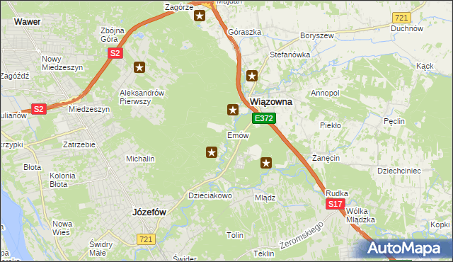 mapa Emów, Emów na mapie Targeo