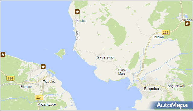 mapa Gąsierzyno, Gąsierzyno na mapie Targeo