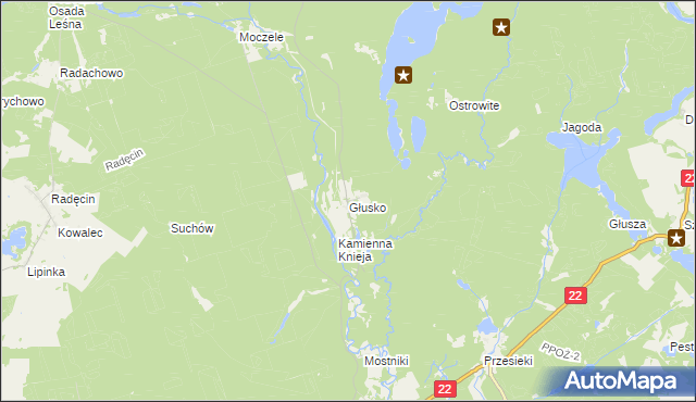 mapa Głusko, Głusko na mapie Targeo