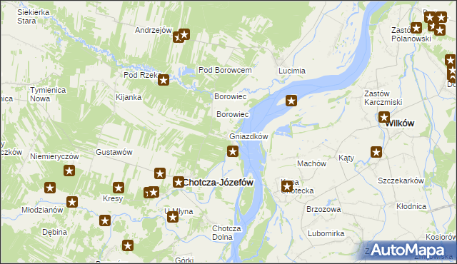 mapa Gniazdków, Gniazdków na mapie Targeo