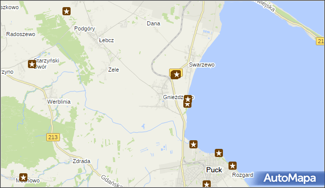 mapa Gnieżdżewo, Gnieżdżewo na mapie Targeo