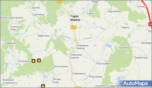 mapa Gołębiewo Wielkie, Gołębiewo Wielkie na mapie Targeo