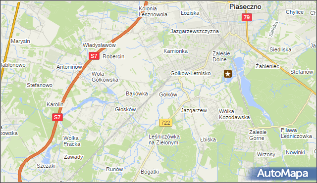 mapa Gołków, Gołków na mapie Targeo