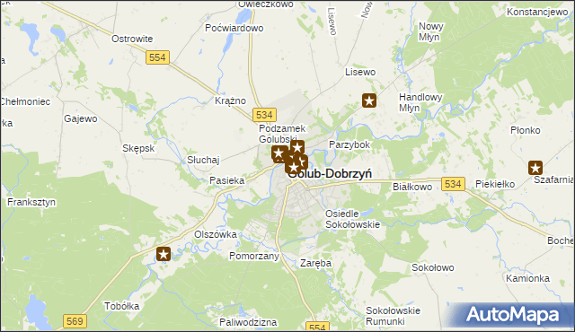 mapa Golub-Dobrzyń, Golub-Dobrzyń na mapie Targeo