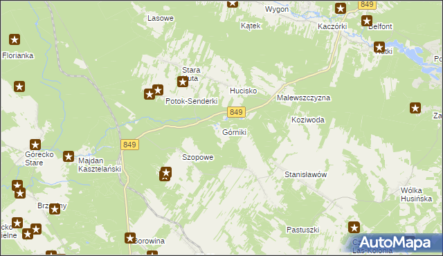 mapa Górniki gmina Józefów, Górniki gmina Józefów na mapie Targeo