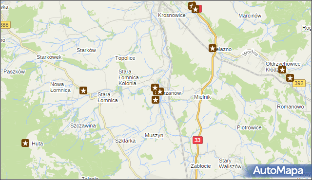mapa Gorzanów, Gorzanów na mapie Targeo