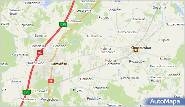 mapa Gorzędów, Gorzędów na mapie Targeo