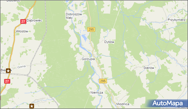 mapa Gorzupia Dolna, Gorzupia Dolna na mapie Targeo