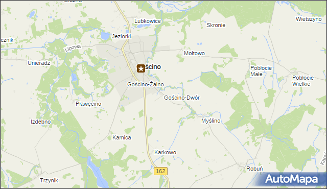 mapa Gościno-Dwór, Gościno-Dwór na mapie Targeo