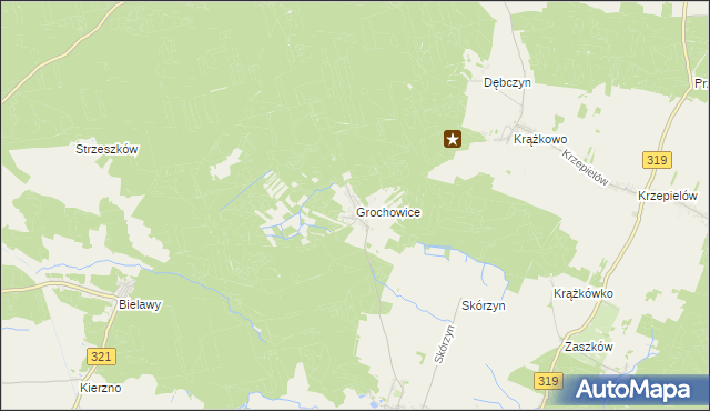 mapa Grochowice, Grochowice na mapie Targeo