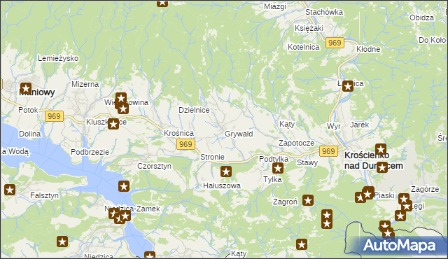 mapa Grywałd, Grywałd na mapie Targeo