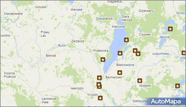 mapa Hańcza, Hańcza na mapie Targeo