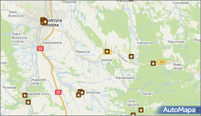 mapa Idzików, Idzików na mapie Targeo