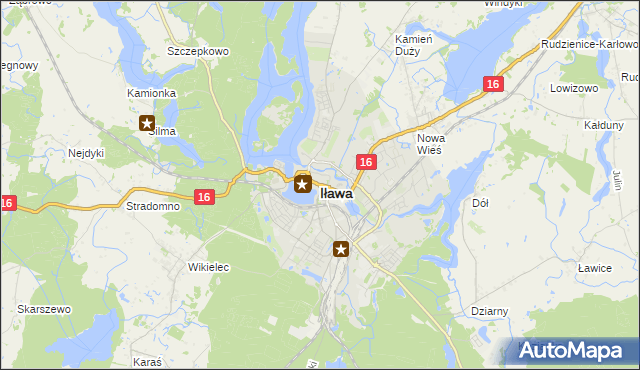 mapa Iława, Iława na mapie Targeo