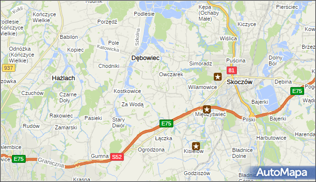 mapa Iskrzyczyn, Iskrzyczyn na mapie Targeo