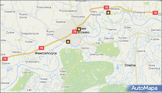 mapa Ispina, Ispina na mapie Targeo