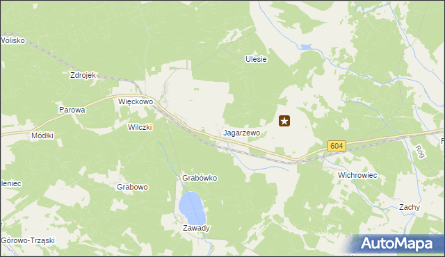 mapa Jagarzewo, Jagarzewo na mapie Targeo