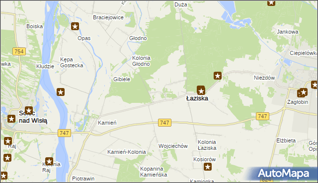 mapa Janiszów gmina Łaziska, Janiszów gmina Łaziska na mapie Targeo