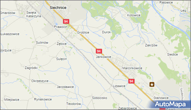 mapa Jankowice gmina Oława, Jankowice gmina Oława na mapie Targeo