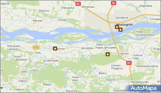 mapa Januszew, Januszew na mapie Targeo