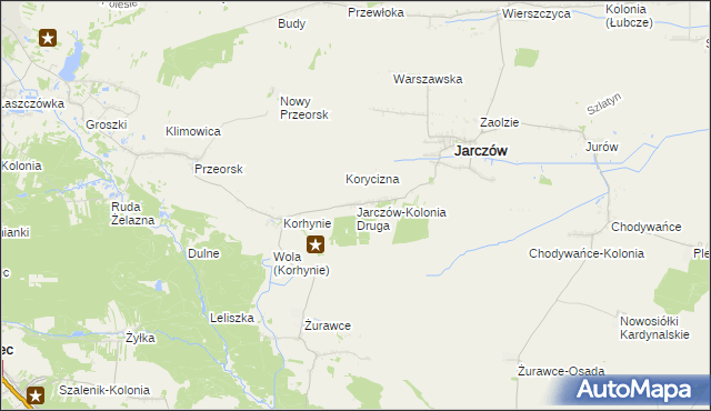 mapa Jarczów-Kolonia Druga, Jarczów-Kolonia Druga na mapie Targeo