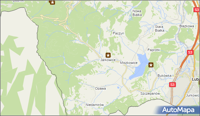 mapa Jarkowice, Jarkowice na mapie Targeo