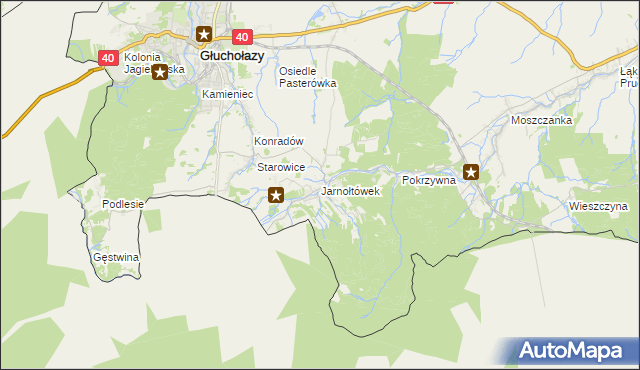 mapa Jarnołtówek, Jarnołtówek na mapie Targeo
