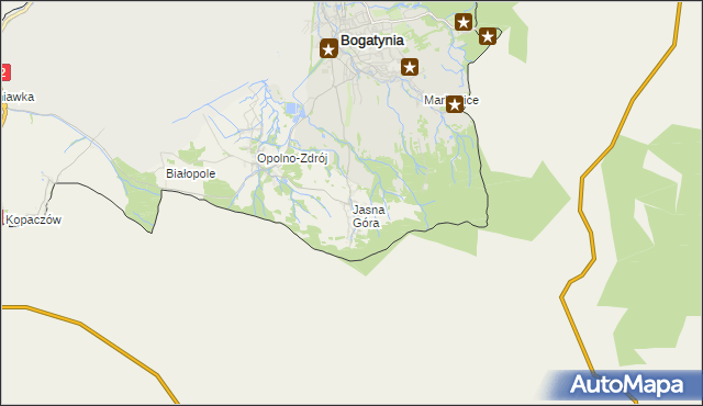 mapa Jasna Góra gmina Bogatynia, Jasna Góra gmina Bogatynia na mapie Targeo